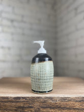 Load image into Gallery viewer, Lightly Textured Lotion Dispenser in Green and Black