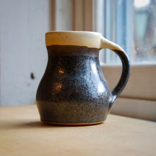 Load image into Gallery viewer, Black and White Soda-Fired Mug
