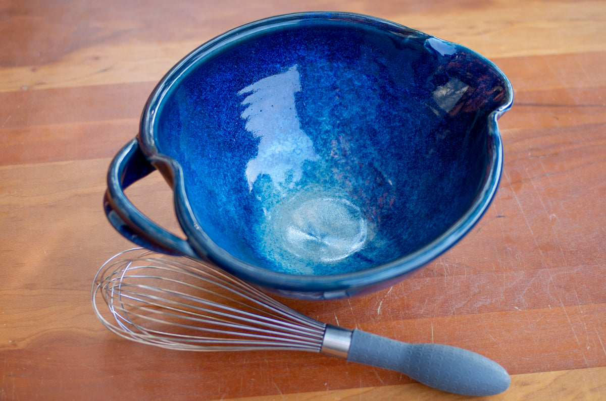Large Whisk Bowl in Ocean Blue Goertzen Pottery