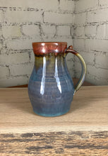 Load image into Gallery viewer, Breakfast Blue and Rust Red Tall Mug