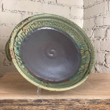 Load image into Gallery viewer, Turquoise &amp; Rust Red Pie Plate