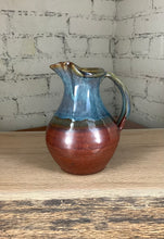 Load image into Gallery viewer, Syrup Pitcher in Rust Red and Breakfast Blue