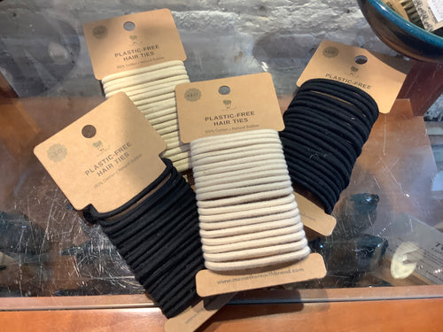 Plastic free hair ties