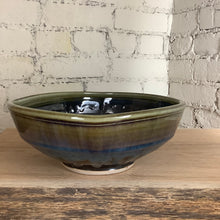 Load image into Gallery viewer, Breakfast Blue &amp; Brown Squared Serving Bowl
