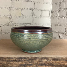 Load image into Gallery viewer, Large Green &amp; Rust Cereal Bowl