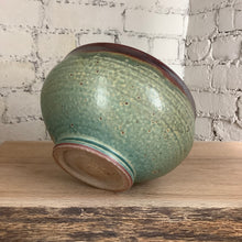 Load image into Gallery viewer, Large Green &amp; Rust Cereal Bowl