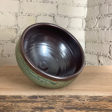 Load image into Gallery viewer, Large Green &amp; Rust Cereal Bowl