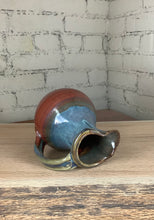 Load image into Gallery viewer, Syrup Pitcher in Rust Red and Breakfast Blue
