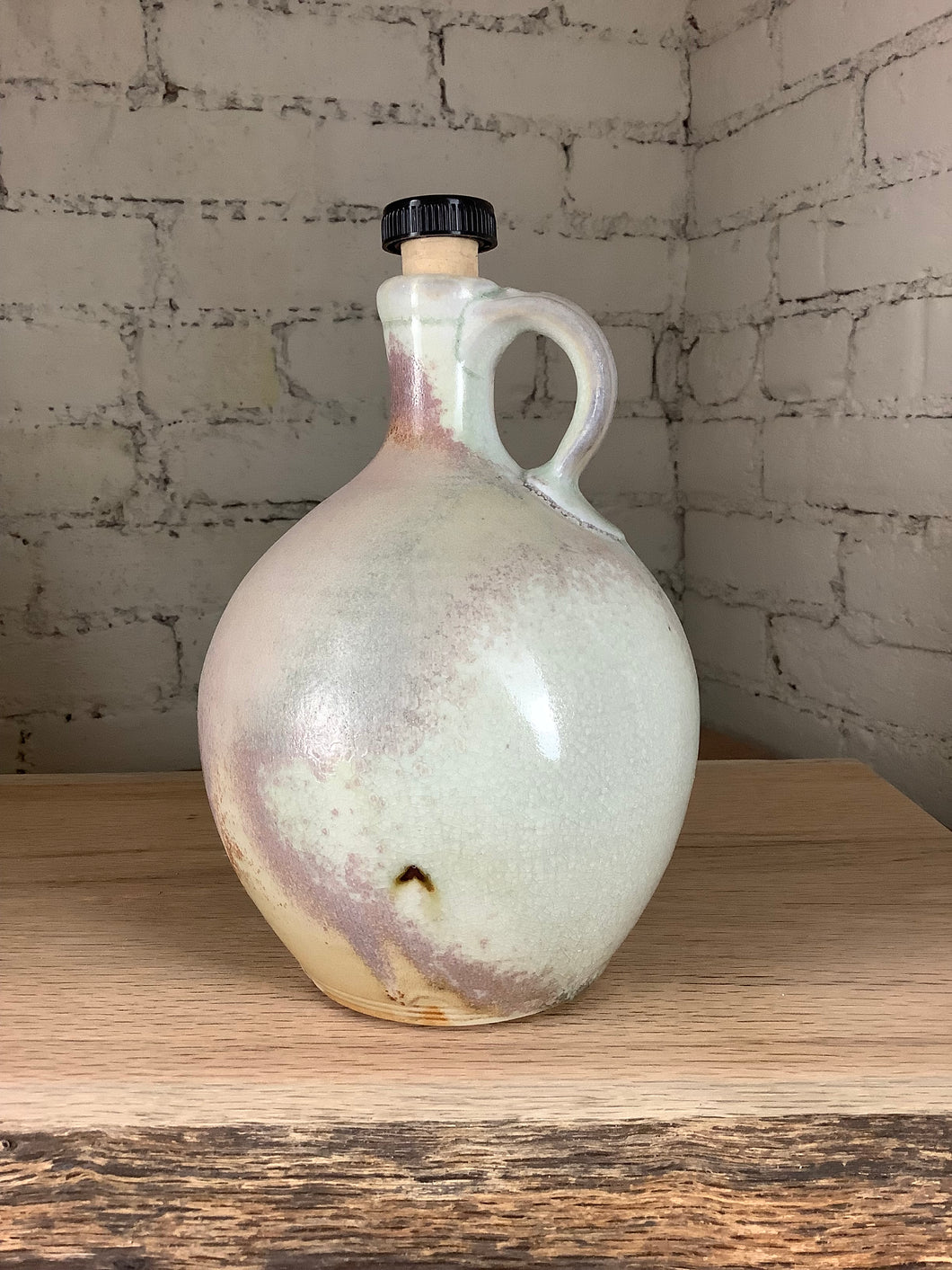 Wood-Fired Jug with Copper Rich Glaze