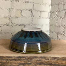 Load image into Gallery viewer, Breakfast Blue &amp; Brown Squared Serving Bowl