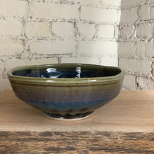 Load image into Gallery viewer, Breakfast Blue &amp; Brown Squared Serving Bowl