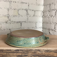 Load image into Gallery viewer, Turquoise &amp; Rust Red Pie Plate