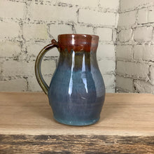 Load image into Gallery viewer, Breakfast Blue and Rust Red Tall Mug