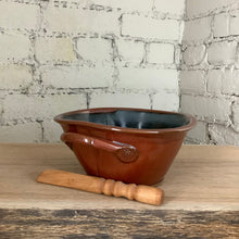 Load image into Gallery viewer, Pate Dish in Cerulean and Rust Red
