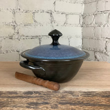 Load image into Gallery viewer, Lidded Pate Dish in Breakfast Blue and Black