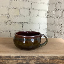 Load image into Gallery viewer, Breakfast Blue and Rust Red Soup Mug