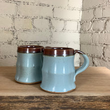 Load image into Gallery viewer, Mark's Mug in light blue &amp; rust