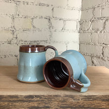 Load image into Gallery viewer, Mark's Mug in light blue &amp; rust