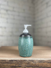 Load image into Gallery viewer, Lightly Textured Lotion Dispenser in Green and Black