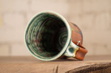 Load image into Gallery viewer, Turquoise and Rust Red Squared Mug