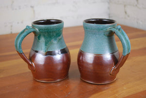 Mark's Mug in Verdant and Rust Red
