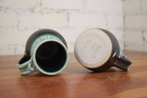 Mark's Mugs in Turquoise Stone and Black