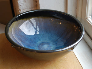 Breakfast Blue Serving Bowl