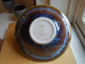 Gas-Fired Blue Serving Bowl