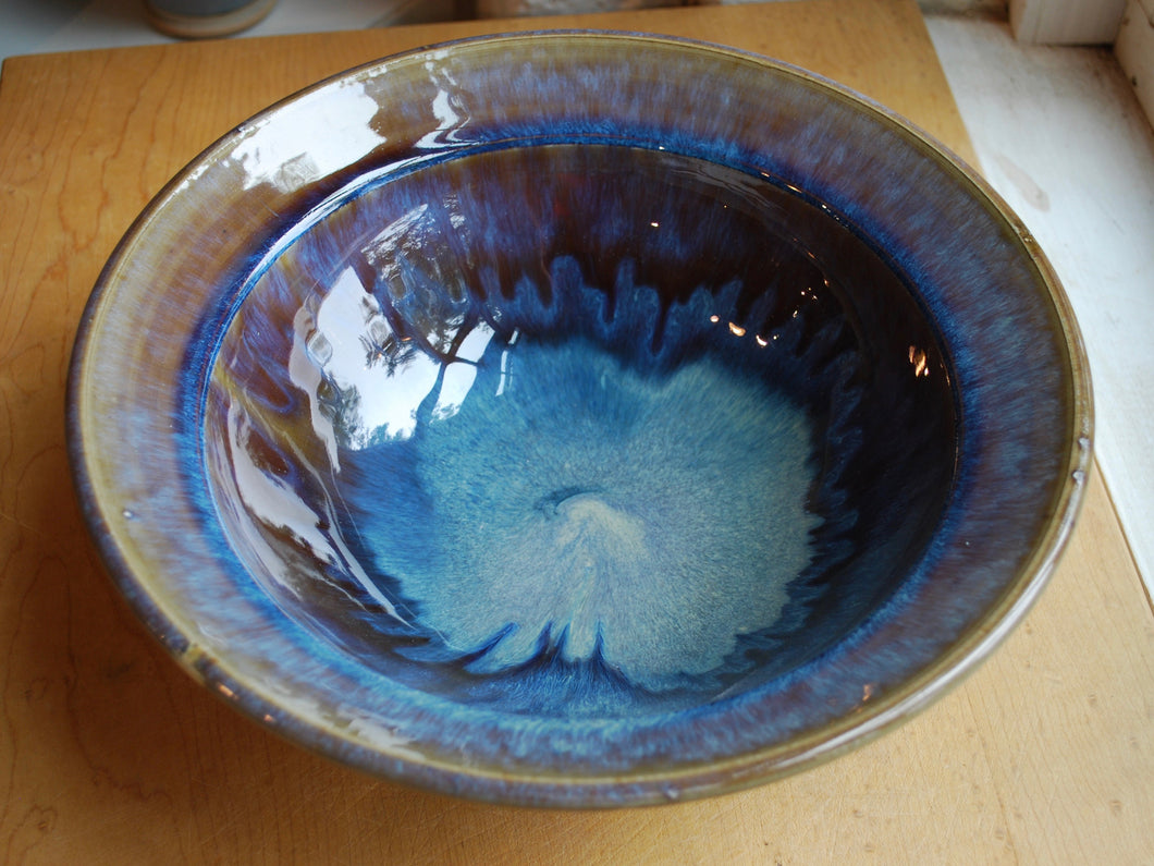 Gas-Fired Blue Serving Bowl