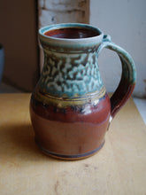 Load image into Gallery viewer, Gas-Fired Turquoise and Red Stein