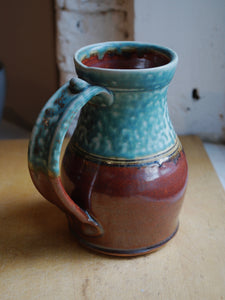 Gas-Fired Turquoise and Red Stein