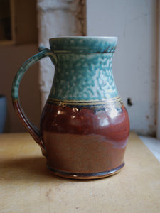 Gas-Fired Turquoise and Red Stein