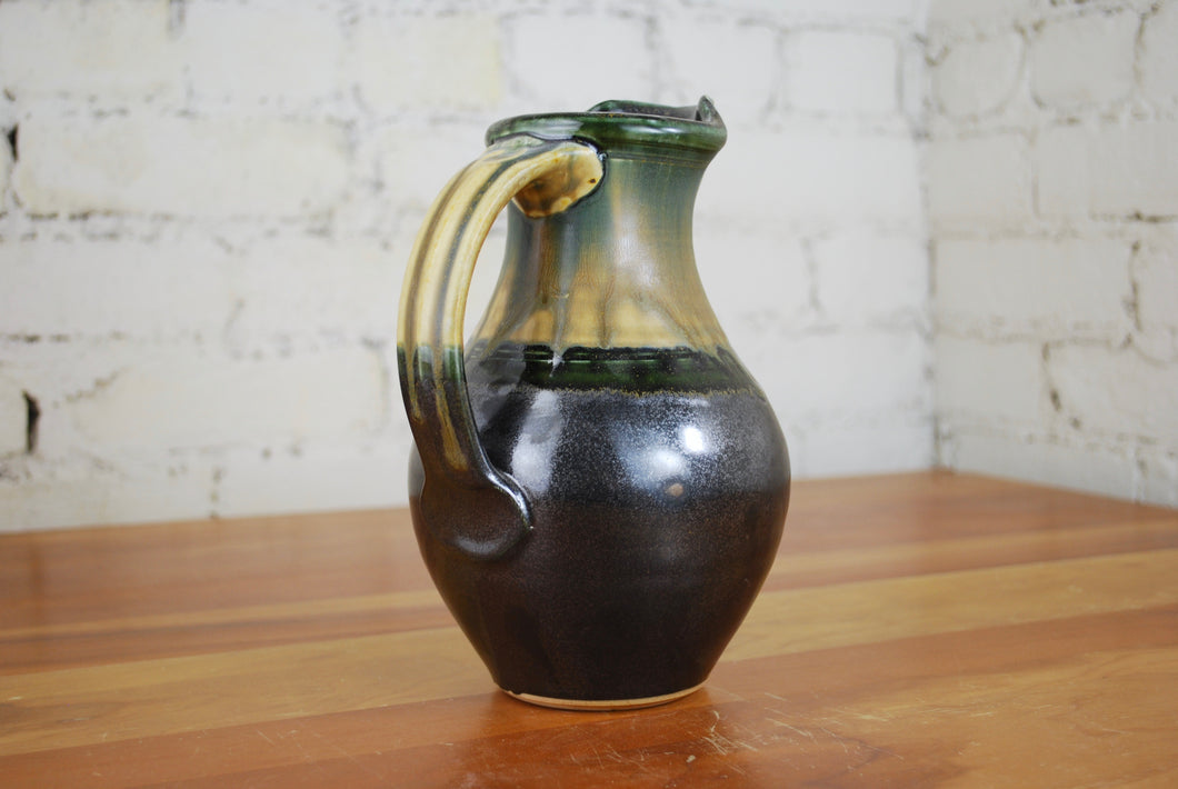 Small Pitcher in Honey Ash and Black