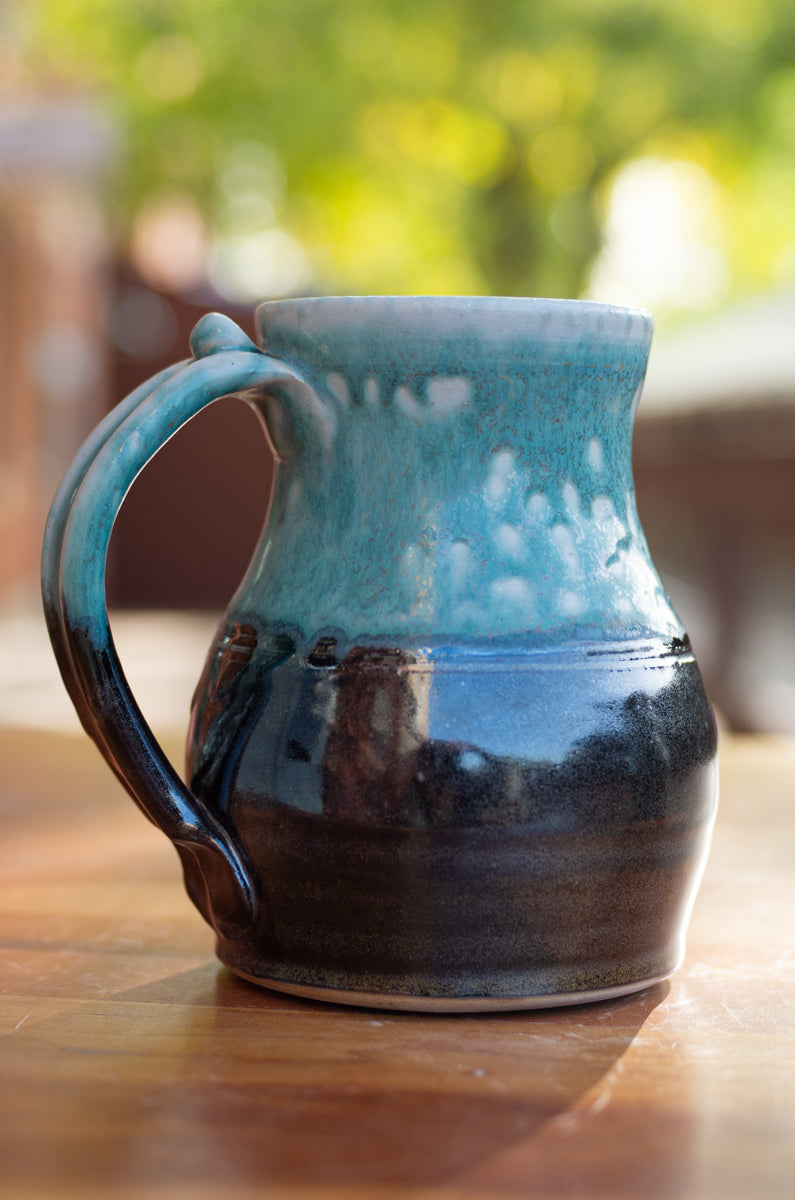 Handmdade Pottery Pitcher, Ebony Glaze