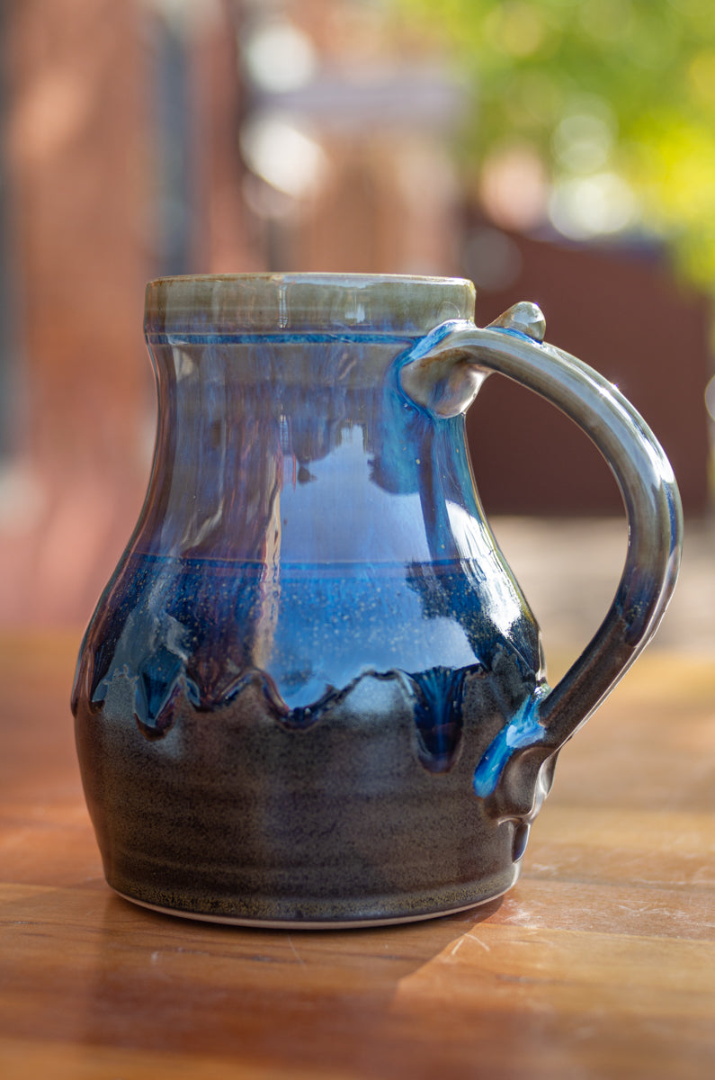 Mark's Mug in Breakfast Blue and Black