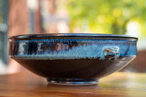 Large Serving Bowl in Breakfast Blue and Black