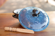 Load image into Gallery viewer, Lidded Pate Dish in Breakfast Blue and Black