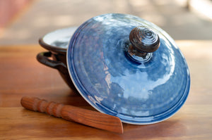 Lidded Pate Dish in Blue Ash and Black