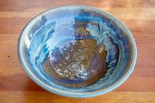 Load image into Gallery viewer, Large Serving Bowl in Wheat and Breakfast Blue
