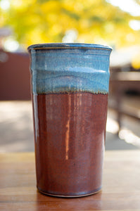 Breakfast Blue and Rust Red Wine Cooler