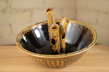 Load image into Gallery viewer, Flower Bowl in Chocolate and Honey Ash
