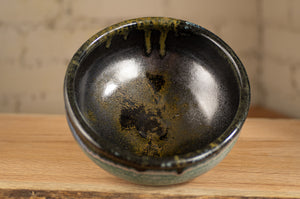 Teal and Black Cereal Bowl