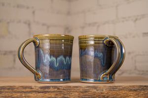 Breakfast Blue Straight-Walled Mug