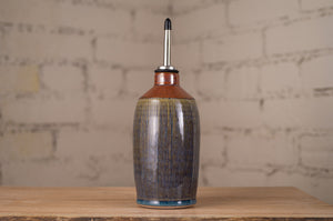 Oil Pourer in Breakfast Blue and Rust Red