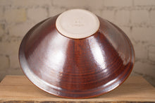 Load image into Gallery viewer, Large Serving Bowl in Rust Red and Breakfast Blue