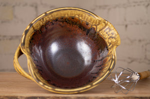Medium Whisk Bowl in Rust Red and Honey Ash