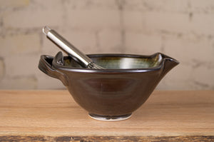 Medium Whisk Bowl in Lichen and Black