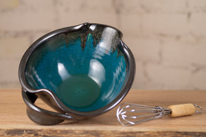 Small Whisk Bowl in Cerulean and Black