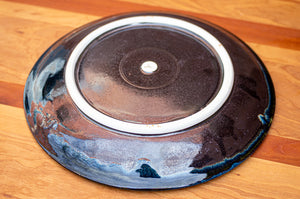 Large Serving Platter in Breakfast Blue and Black