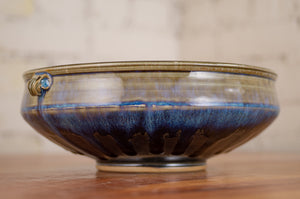 Serving Bowl Breakfast Blue and Black